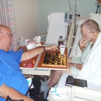 Jack Exum and Bob playing chess
